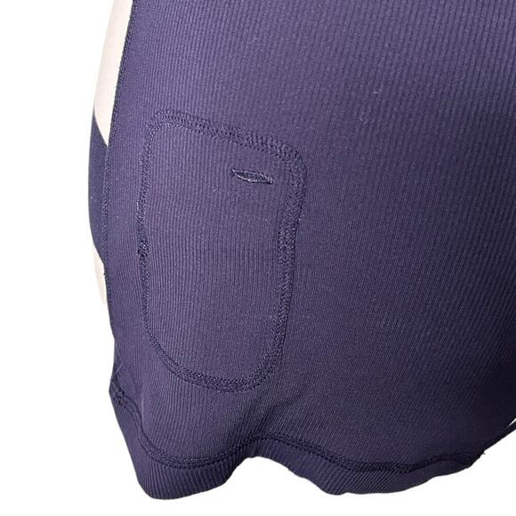 Lululemon Switch Back Long Sleeve Wide Bold Stripe White Deep Indigo Size 6 - Picture 11 of 14